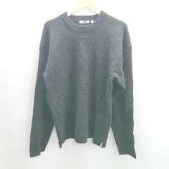 ◇ ⊇ UNIQLO ユニクロ 長袖 ニット セーター サイズ L ブラック メンズ E  【1502030048858】