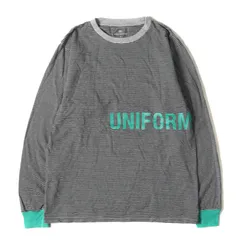 美品 UNIFORM EXPERIMENT ユニフォームエクスペリメント Tシャツ サイズ:2 22SS ブランドロゴ ボーダー ロングスリーブTシャツ L/S TRIM COLOR BORDER TEE ブラック グレー グリーン【メンズ】のサムネイル