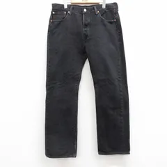 W36/古着 ジーンズ Levis リーバイス 501 メンズ コットン 黒 ブラック デニム 25jul17 中古 ボトムス ジーパン Gパン ロング パンツ