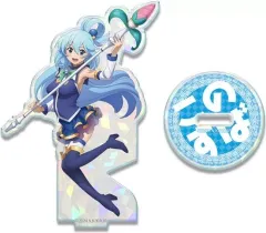 【中古】アクリルスタンド・アクリルパネル デザイン02(アクア) ホログラムアクリルスタンド 「この素晴らしい世界に祝福を!3」