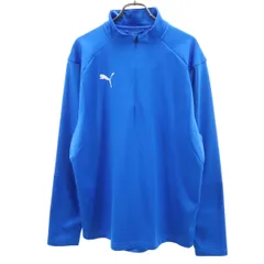 PUMA プーマ トレーニング 長袖 ハーフジップ ウェア L ブルー系 メンズ 古着