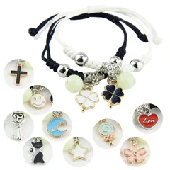 ペアブレスレット ブレスレット 2個セット 合わせ シルバー アクセサリ メンズ レディース カップル ギフト ムーン