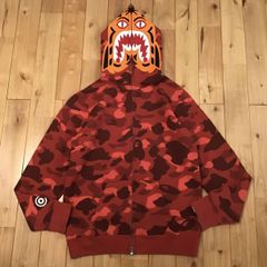 Red camo タイガー パーカー レディース Sサイズ a bathing ape BAPE tiger full zip hoodie エイプ ベイプ アベイシングエイプ ladies