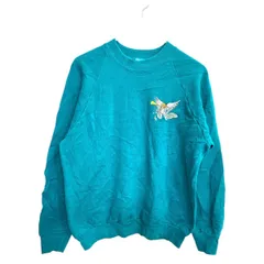FRUIT OF THE LOOM スウェット トレーナー Mサイズ フルーツオブザルーム ブルーグリーン USA製 古着卸 アメリカ仕入 t2410-3387