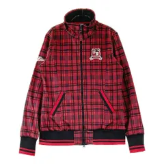 サイズ：L FILA GOLF フィラゴルフ  裏起毛 ジップジャケット チェック柄 レッド系 [240101332251] ゴルフウェア レディース ストスト