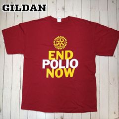 GILDAN 輸入古着Tシャツ ROTARY INTERNATIONAL END POLIO NOW HESS レッド XLサイズ