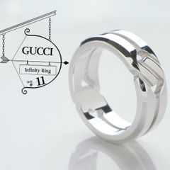 GUCCI グッチ インフィニティ ノットリング ワイド 10号 - c