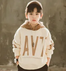 男の子 パーカー  秋冬 2025 新作 トレーナー プルオーバー スウェット フード付き 子供服 キッズ ジュニア 120-170cm 暖かい スポーツ 通学