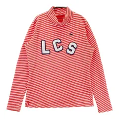 サイズ：LL LECOQ GOLF ルコックゴルフ  ハイネック 長袖Tシャツ ボーダー柄 オレンジ系 [240101327673]# ゴルフウェア レディース ストスト