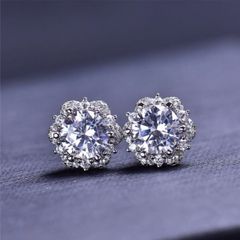 【高品質】 ✨カメリア花✨モアサナイト　ダイヤモンドD0.24ct 高品質】 ✨カメリア花✨モアサナイト ダイヤモンドD0.24ct