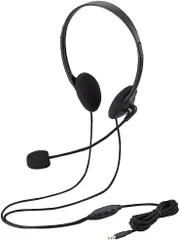 476  エレコム ヘッドセット マイク 4極 両耳 オーバーヘッド 1.8m HS-HP22TBK