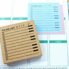 ピアノ柄のto doリスト【ノート・ふせん用はんこ】