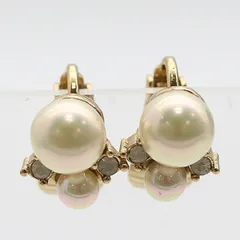良品 クリスチャンディオール パール ピアス イヤリング ゴールドカラー アクセサリー ジュエリー 2000000 NSK SMZ