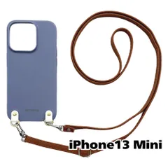 【新品未使用】iPhone13 mini TPU カバー(くすみブルー/ブラウン)myones くすみ 斜めがけ スマホショルダー zmyones002-ps1-st23-iphone13mini-bl-br