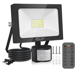 【人気商品】CLY センサーライト 屋外 人感センサーライト LED投光器 25W 昼白色 2500LM 6500K フラッドライト 超高輝度 IP66防水 省エネ 明るい 屋外 屋内 設置可能 高感度PIRセンサー 防犯対策用 駐車場/倉庫/防犯灯/作業灯/