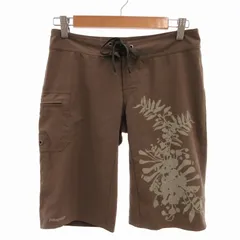 パタゴニア Patagonia ショートパンツ ハーフパンツ ショーツ ストレッチ プリント ロゴ刺繍 0 M 茶 ブラウン /FT ■GY09