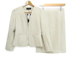 クードシャンス スーツ 上下セット 未使用 ジャケット スカート 日本製 レディース 38サイズ ベージュ COUP DE CHANCE