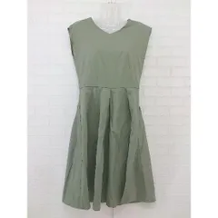 ◇ Simplicite シンプリシテェ ノースリーブ 膝丈 ワンピース サイズF カーキ レディース  【中古】 【1206080006157】
