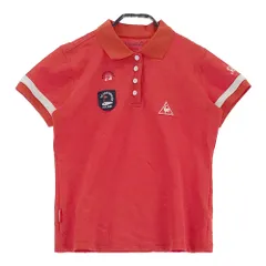 サイズ：M LE COQ GOLF ルコックゴルフ  半袖ポロシャツ  レッド系 [240101472742] ゴルフウェア レディース ストスト