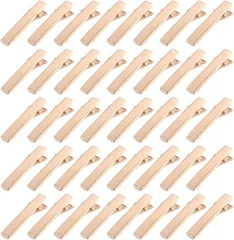 ENN LLC ヘアクリップ 約40個入り ヘアピン 髪留め 金具 ヘアアクセサリー パーツ DIY ホビー 業務用(ゴールド,  3.2cm)