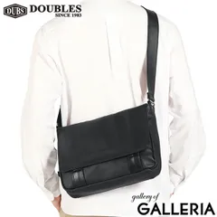 ダブルス ショルダーバッグ メンズ レディース DOUBLES バッグ ブランド 本革 革 牛革 斜めがけ 大人 横型 おしゃれ 黒 B5 VWE-1926 BLACK