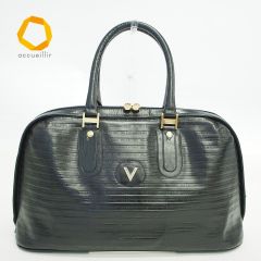 Valentino V ミニボスン ハンドバッグ 総ロゴ ゴールド金具 ブラック 