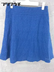 ◇ iCB アイシービー 刺繍レース 膝丈 フレア スカート サイズUS4 I38 ブルー レディース 【中古】 【1002801290597】のサムネイル
