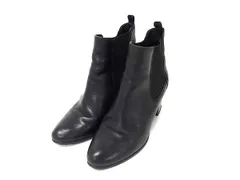 ■美品■ Au BANNISTER オゥ バニスター レザー×キャンバス ショートブーツ 表記サイズ 35 (約22.5cm) 靴 ブラック系 DH8472