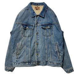 【海外規格XXL】古着　ボアジャケット　デニム　Lee