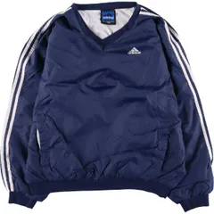 古着 90年代 アディダス adidas TEAM Vネック ウォームアッププルオーバー メンズM相当 ヴィンテージ/eaa522011