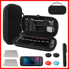 【即発送】用ガラスフィルム2枚＋親指キャップ スイッチ2 用ケース 2 Switch 2専用対応 スイッチ 2用収納ケース 収納バッグ 2用ケース+Switch ゲームカード28枚 防塵 防汚 耐衝撃 【令和7年新登場】Switch 全面保護型 旅行用 持ち運