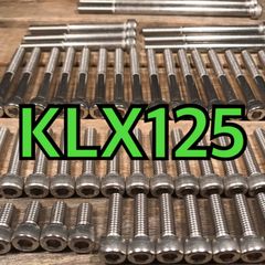 ステンレス製 KLX125 LX125C 左右エンジンカバーボルト 合計28本