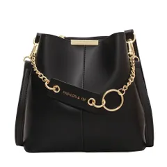 ☆ ブラック ☆ ショルダーバッグ 2wayバケットバッグ ショルダーバッグ チェーン レディース ショルダーバック ショルダー 肩掛け 斜めかけ ななめかけ トートバッグ トートバック 手提げ トート 2way 高級感 小さめ コンパクト