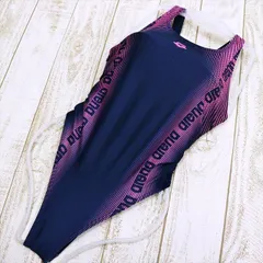SE2-W59☆arenaアリーナ競泳水着 レディース Mサイズ 紺 ピンク 練習用水着 フィットネスジムプール ワンピース ■