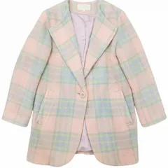 プロポーション ボディドレッシング PROPORTION BODY DRESSING 美品 モヘアチェックコート シングル 1B ミドル丈 失恋ショコラティエ 2 ピンク マルチカラー 0622のサムネイル