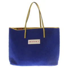 MARNI (マルニ) リバーシブル ウール ストライプ トートバッグ ブルー/ピンクのサムネイル