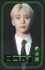 【中古】コレクションカード(男性) SEVENTEEN/SEUNGKWAN(スングァン)/「SEVENTEEN GLOBAL OFFICIAL FANCLUB ‘CARAT’ MEMBERSHIP KIT」同梱スペシャルキャラクターカード