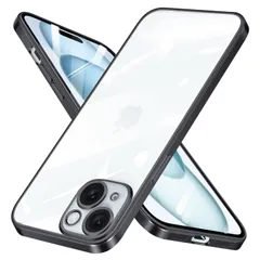 【人気商品】iPhone 15 Plus 用 ケース クリア 【カメラレンズ保護付き】 iphone 15plus スマホケース アイフォン15plus 用 カバー 透明 TPU 薄型 耐衝撃 スリム メッキ加工 黄変防止 ストラップホール付き ワイヤレス充電