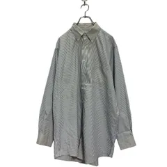 Brooks Brothers 長袖 ストライプシャツ L ホワイト ネイビー ブルックスブラザーズ ボタンダウン 古着卸 アメリカ仕入 a604-7452