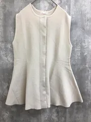 新品 GLACIER lusso グラシアルッソ 612-34-1362 ペプラムニット ジレ ベスト sizeM/グレージュ ■■レディース