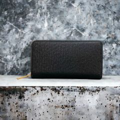 新品 送料込み ミニマリスト必見 本格派 本革ラウンドファスナー長財布 ブラック