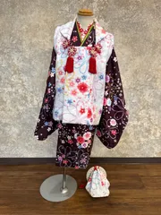 509ag10◎七五三 三歳 女の子 アンティーク着物&被布五つ紋 紫◎ 楽天市場】七五三 着物 3歳 紫の通販