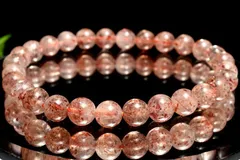 【１点物】アルーシャ産 レピドクロサイトインフェルドスパー　6.5mm　ブレスレット パワーストーン 天然石 _MA7936