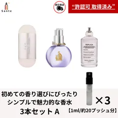 初めての香り選びにぴったりな香水 アトマイザー３本セット　香水　お試し 量り売り　1ml