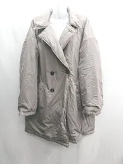 ■ ⊇ selle glant 襟付き 長袖 中綿ジャケット サイズL カーキ レディース E  【1409100050493】