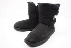 UGG★アグ★ムートンブーツ【23.0/黒】ベイリーボタン/ショートブーツ/シープスキン◆17i05<sale>