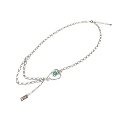 アクセサリー　ネックレス　チェーンネックレス　シルバーカラー　ハンドメイド　[CN-A]