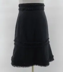 フ*コ様 1931 シャネル カシミヤ混ミックスツイード スカート 36