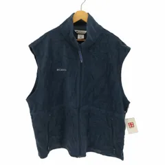 コロンビア Columbia 90-00S ロゴ 刺繍 ジップアップ フリース ベスト メンズ import：XXL 
