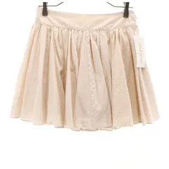 未使用 JILLSTUART ジルスチュアート ストライプ ボーダー柄 ミニスカート 4 ベージュ系 レディース 古着